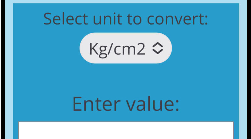 kg/cm2 to inh20 pressure conversion image