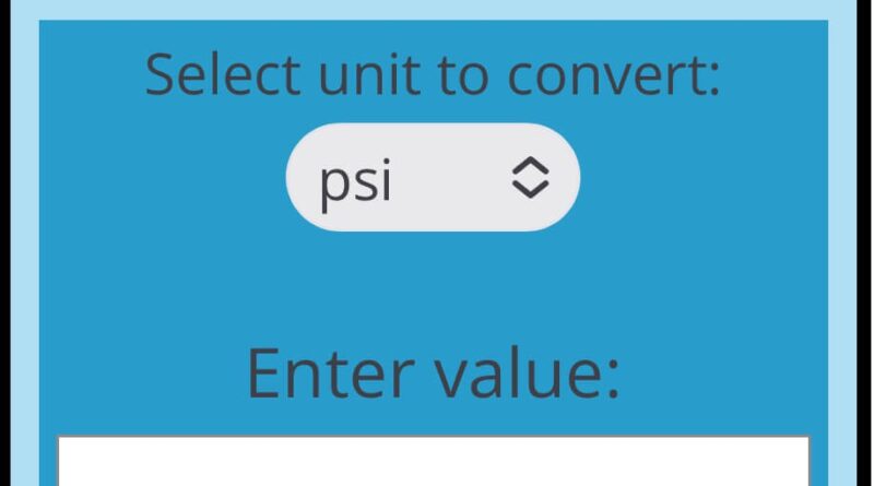 psi to inh2o