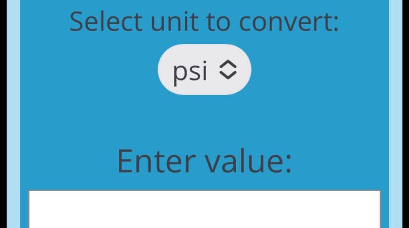 psi to pascal