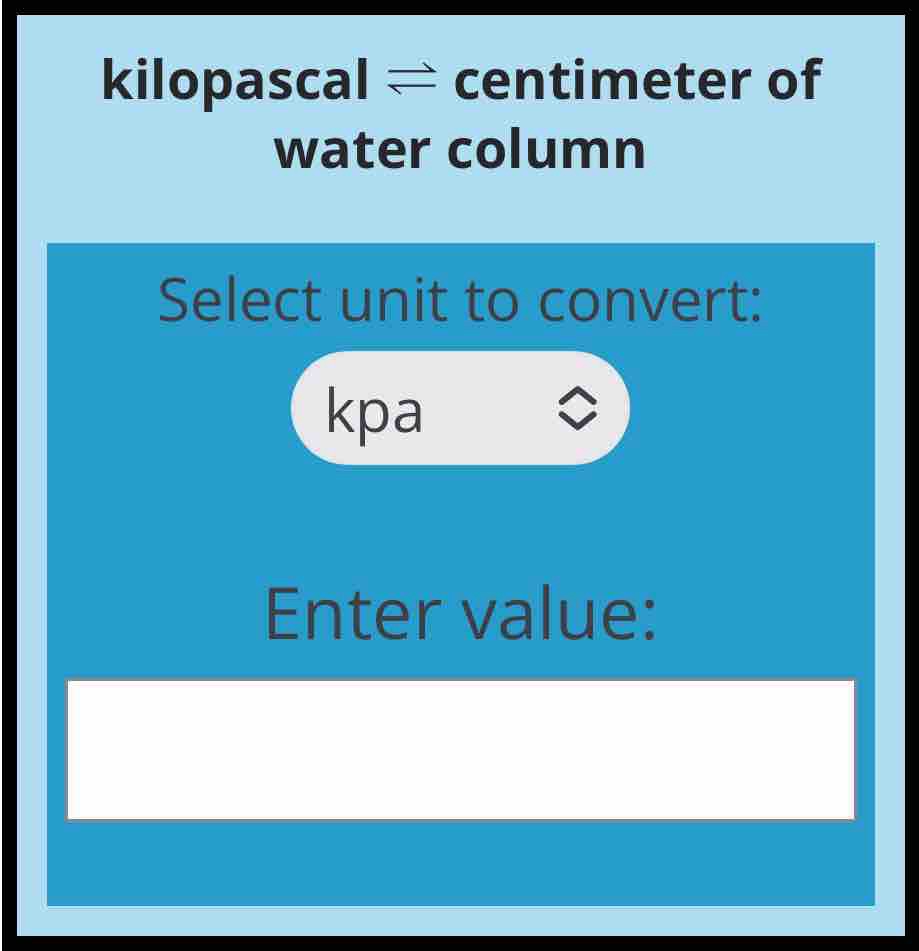 kpa-to-cmh2o-pressure-conversion