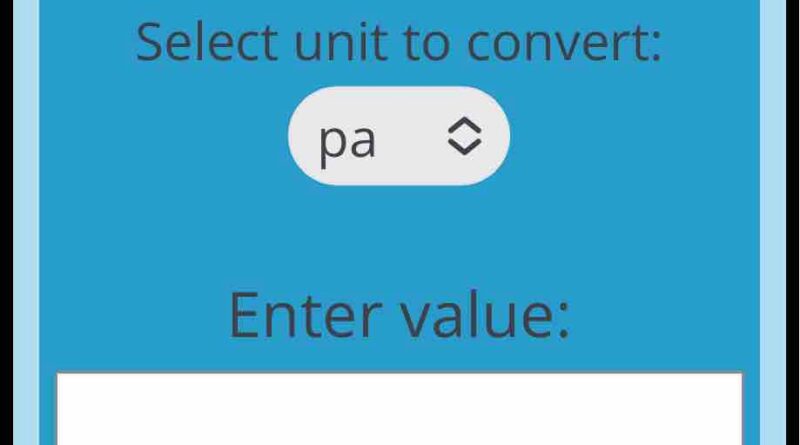 Pa to mpa calculator