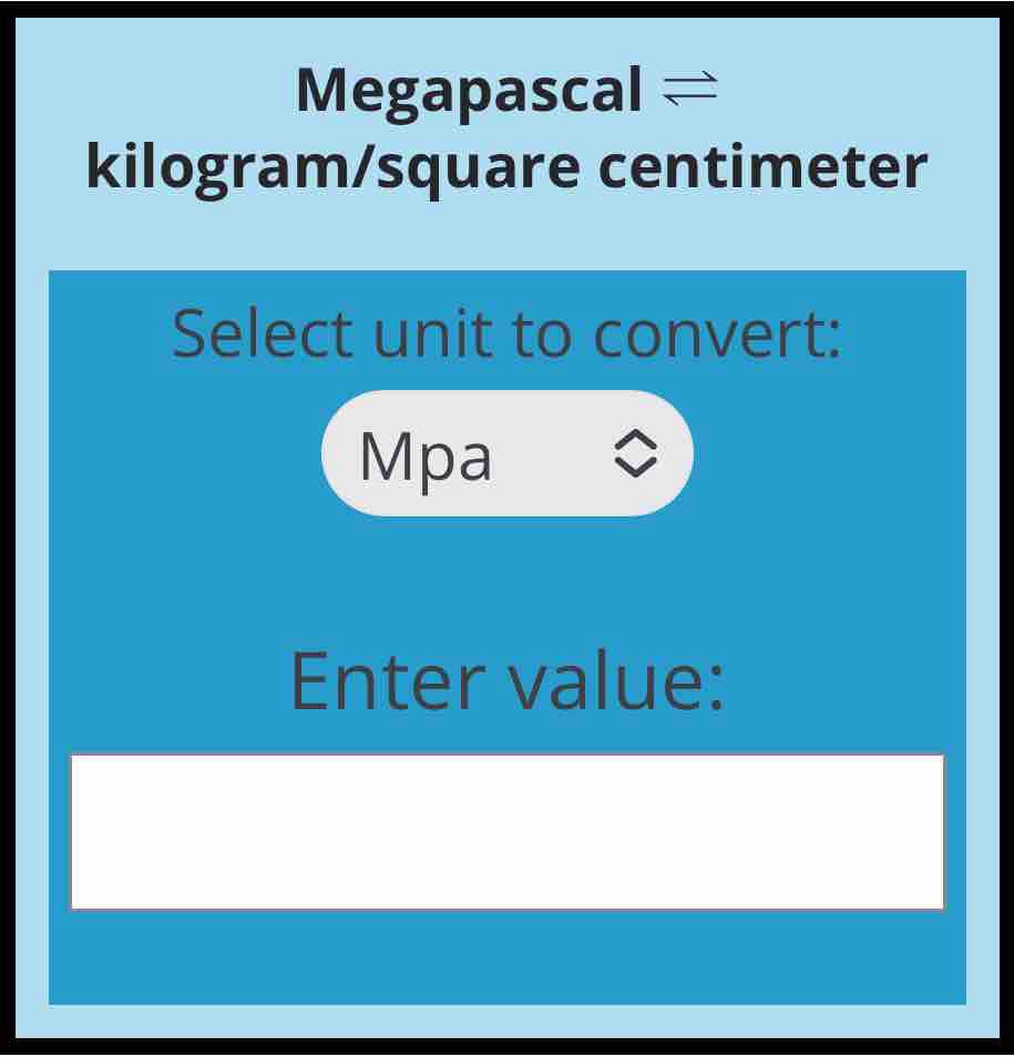 Convert 4 Mpa To Kg Cm2