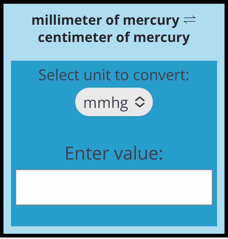 mmhg to cmhg | Pressure Conversion