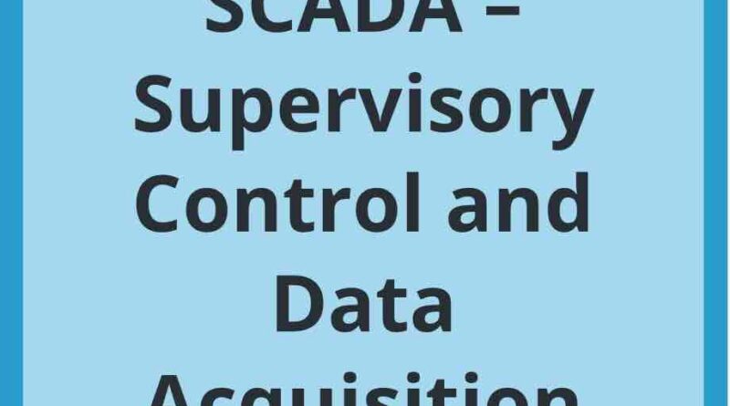 SCADA full form in instrumentation