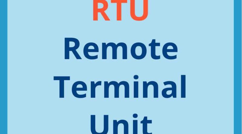 RTU full form in instrumentation