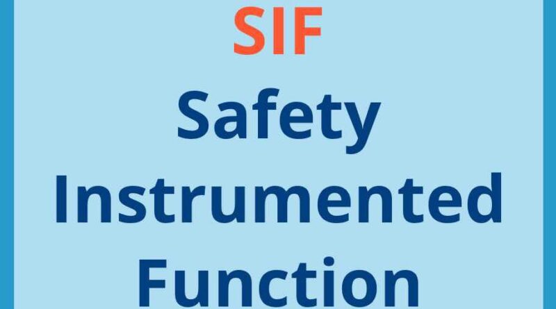 SIF full form in instrumentation