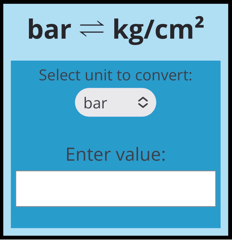 1 Bar To Kg Cm2 G