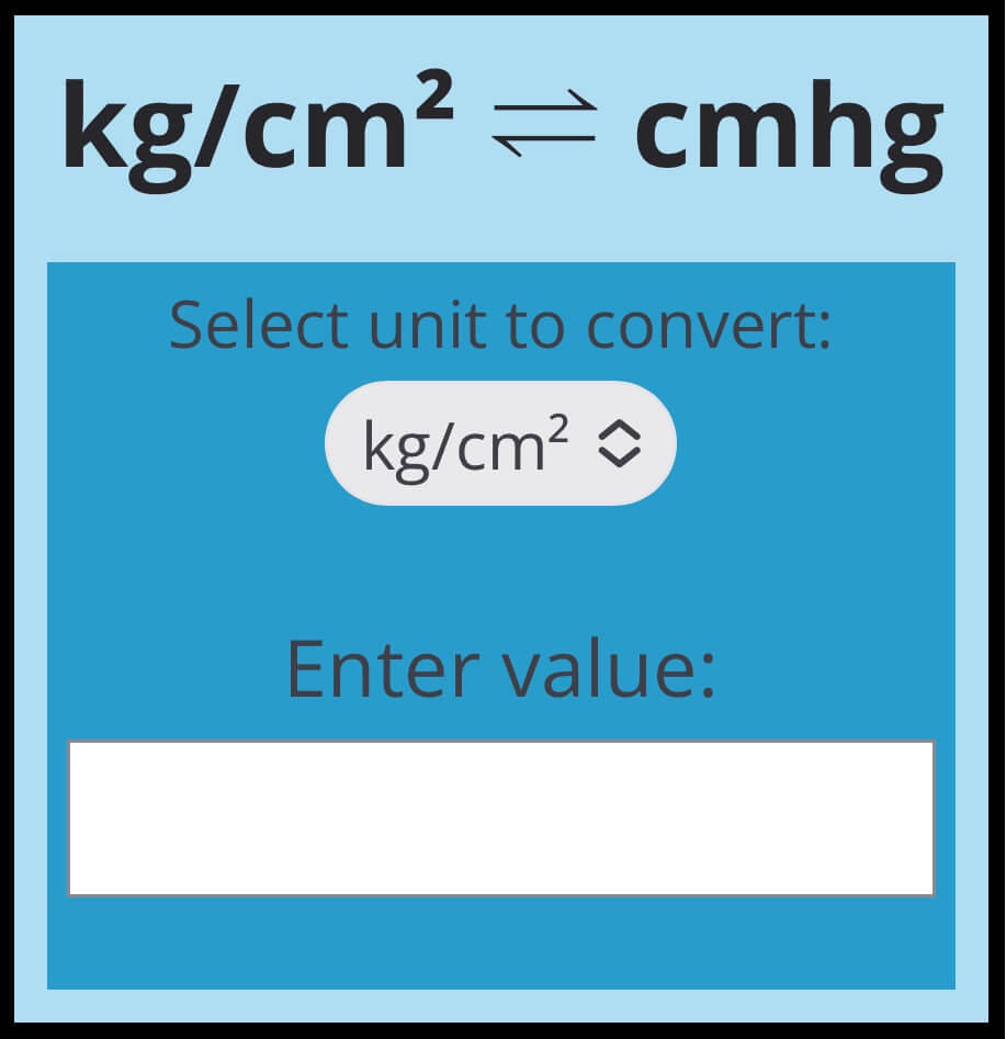 Kg/cm2 to cmhg │ Pressure Conversion