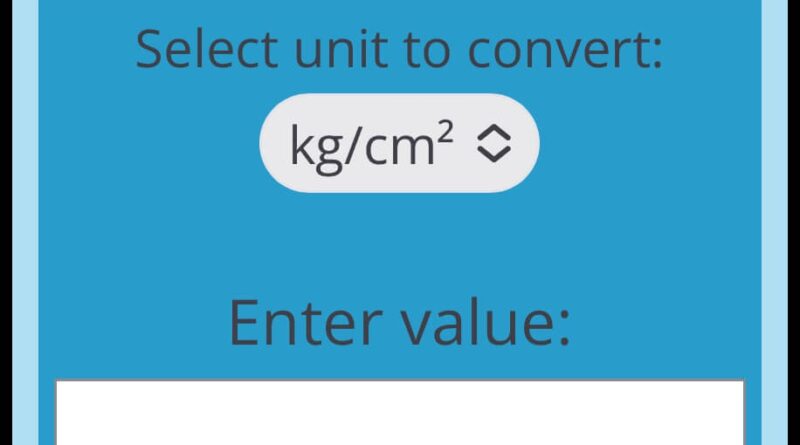 kg/cm2 to psi pressure conversion image