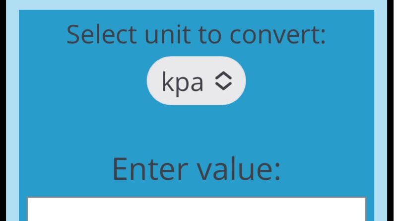 bar to kpa pressure conversion image