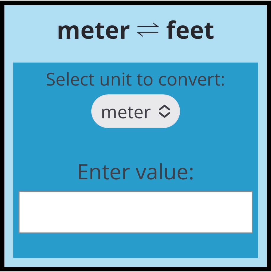 Meter To Feet Length Conversion