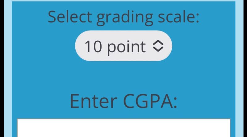 cgpa to percentage