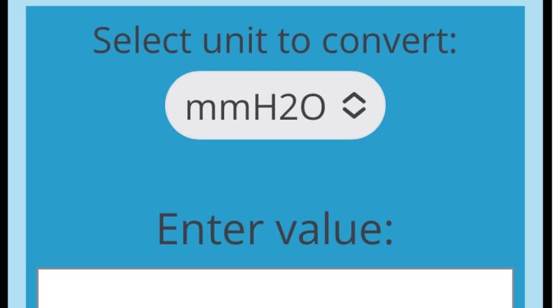 mmh2o to mmhg