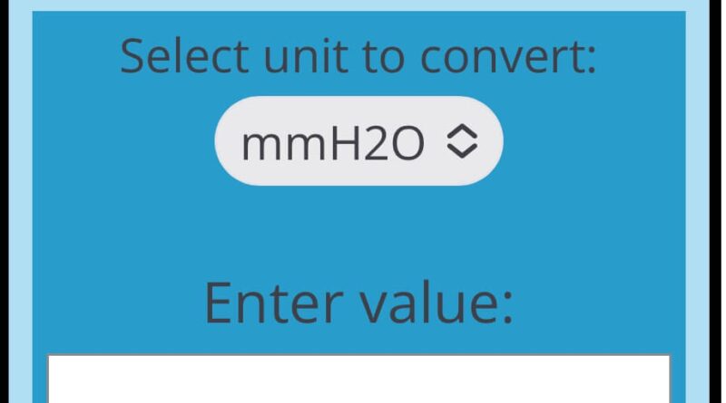 mmh2o to inh2o