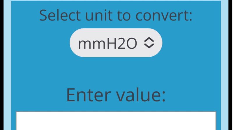 mmh2o to cmh2o