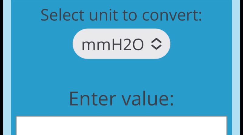 mmh2o to mh2o