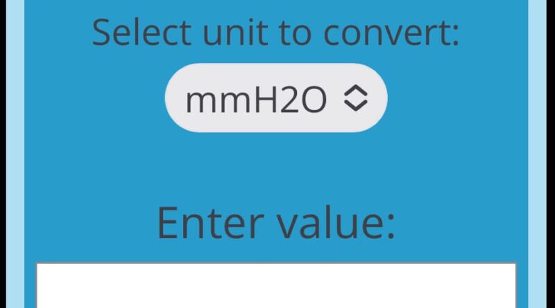 mmh2o to mmhg
