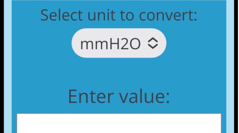 mmh2o to mpa