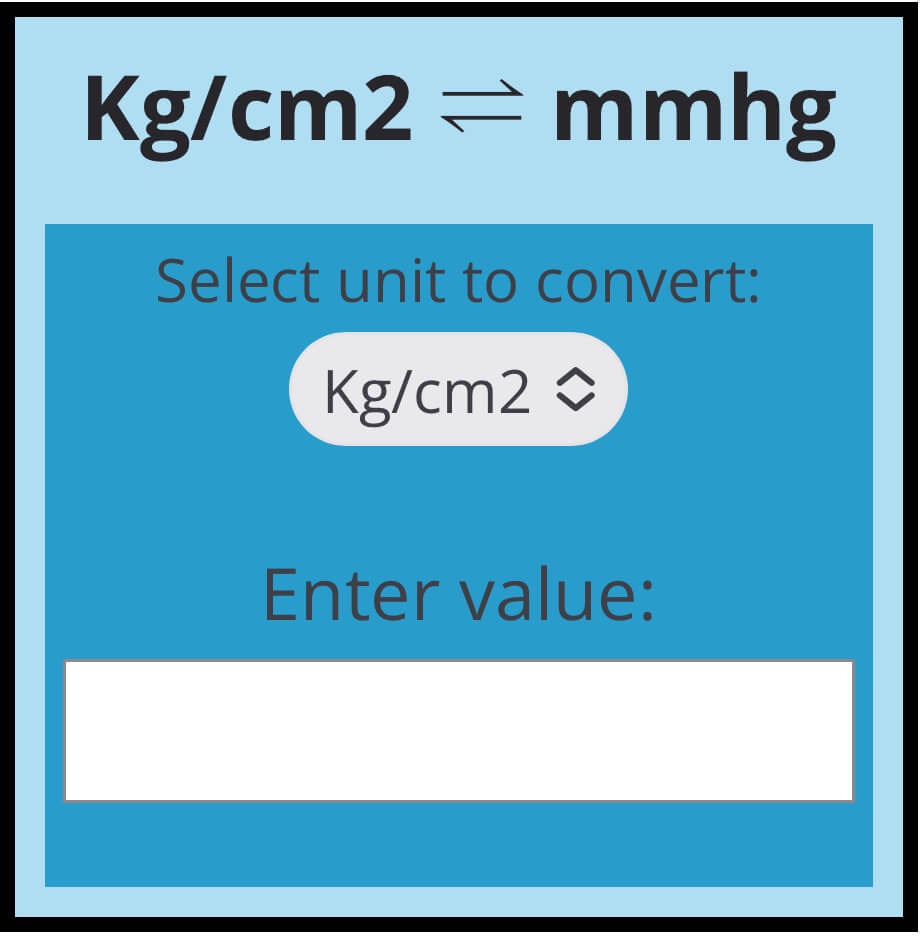 Convert Kg Cm2 To Mmhg