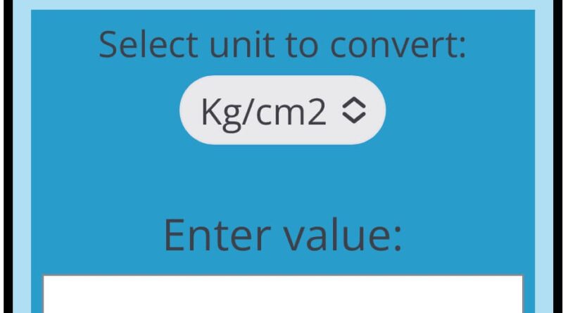 kg/cm2 to pa