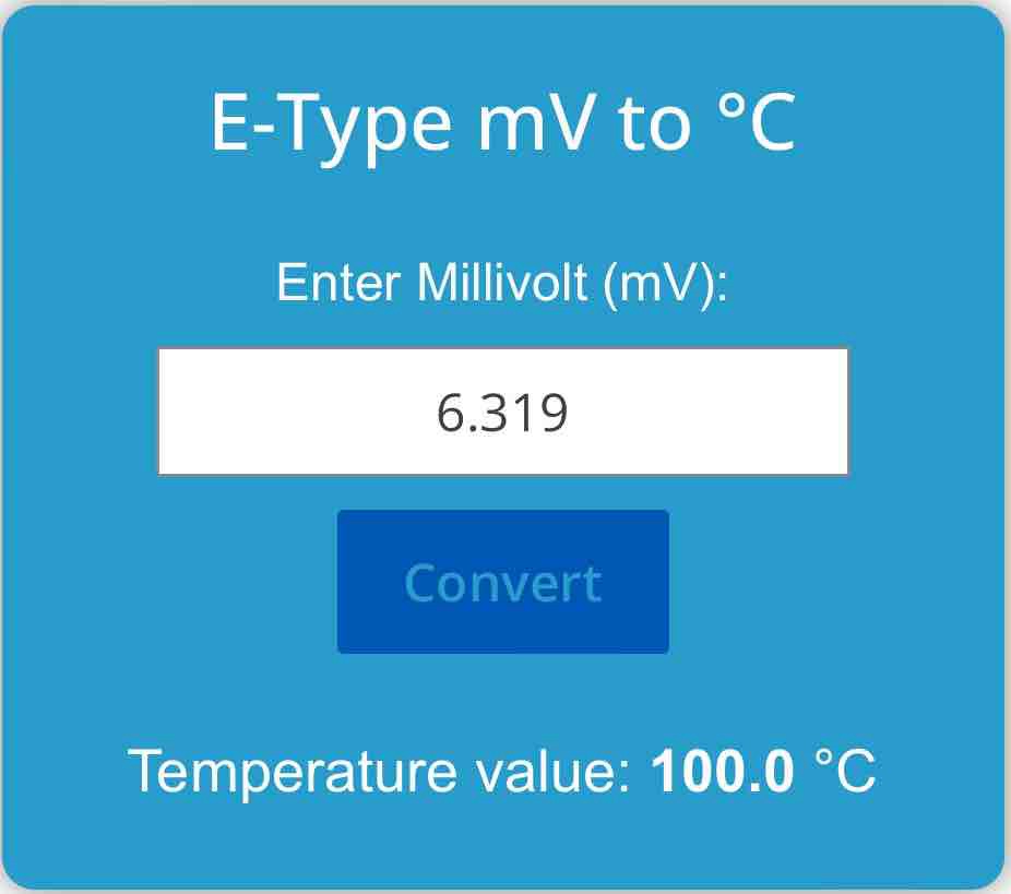 E Type Thermocouple MV To Temperature Instrumentation e-type-thermocouple-mv-to-temperature-instrumentation