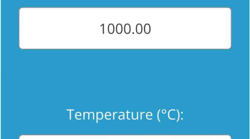 PT1000 Calculator