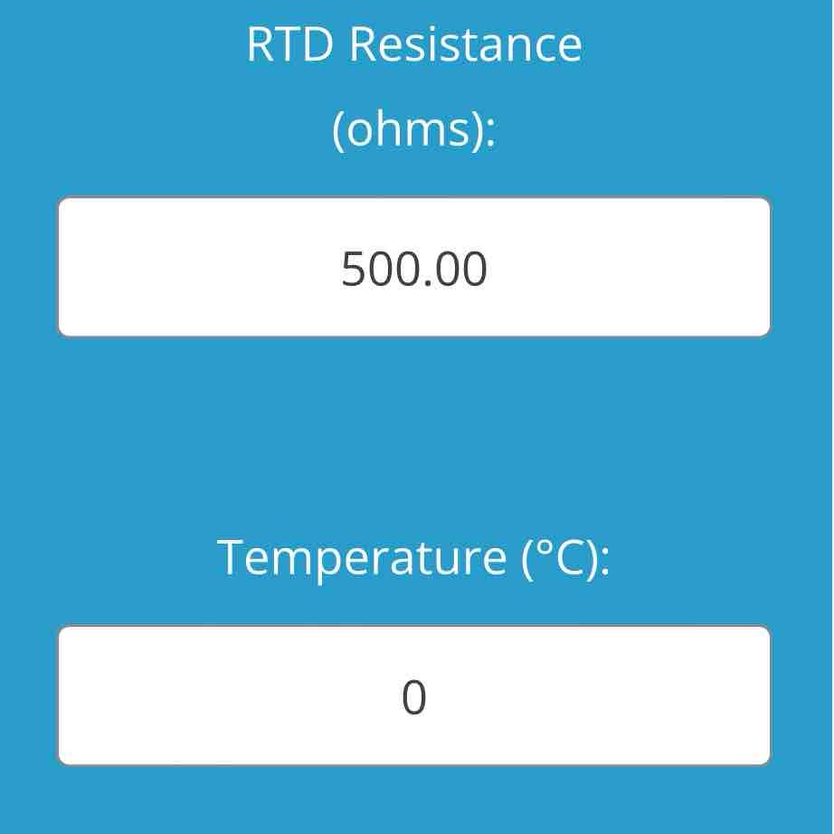 PT500 Calculator Instrumentation