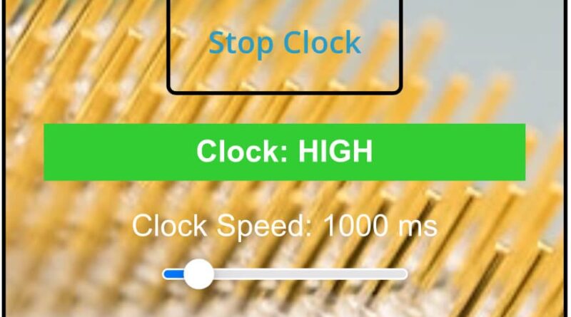 Simulated JK Flip-Flop with high-level trigger showing live input-output transitions and timing behavior.