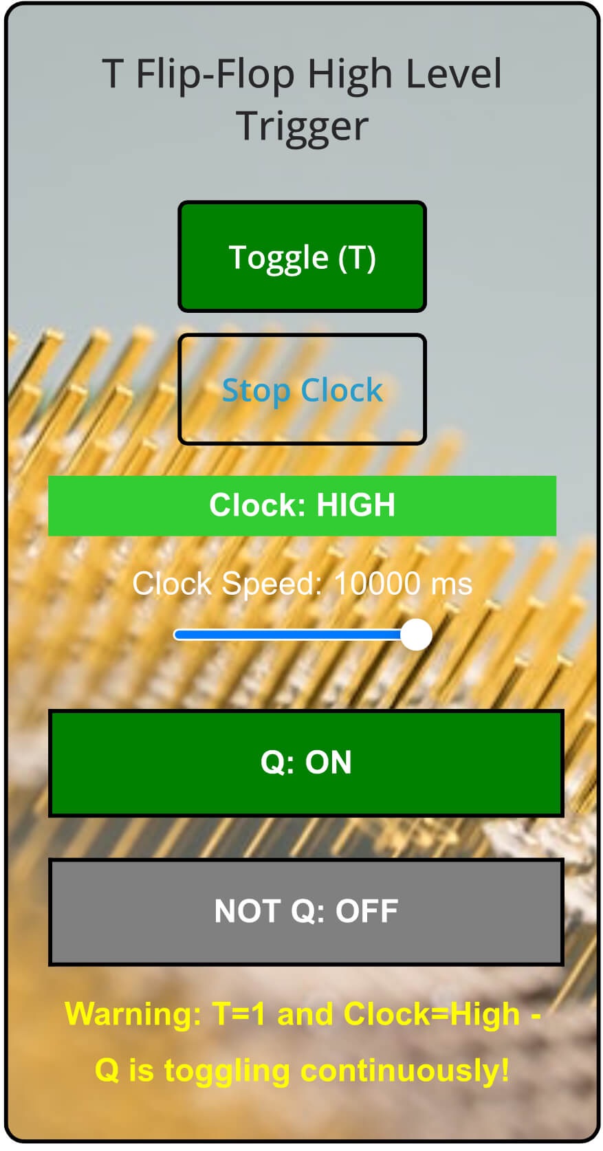 T FlipFlop High Level Simulator – Visualize Set Reset Logic Easily