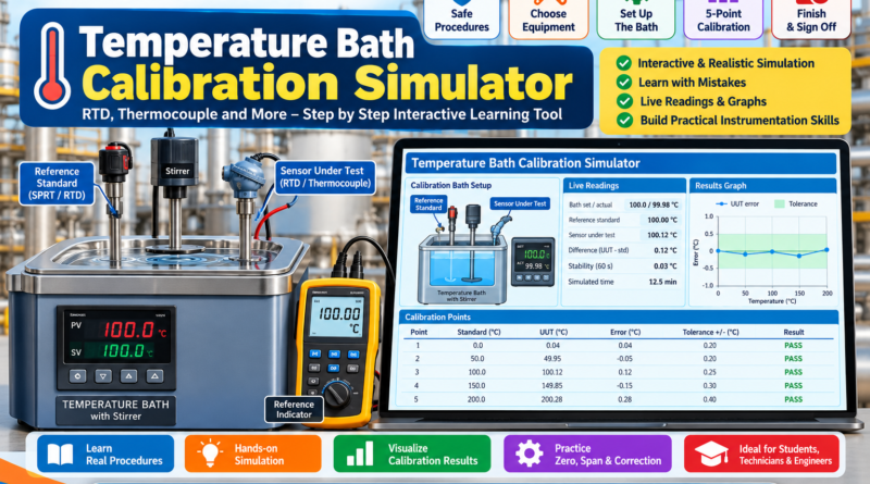 Temperature Bath Calibration Simulator – RTD & Thermocouple
