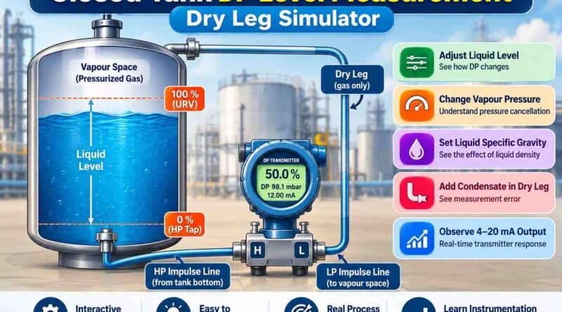 Closed Tank DP Level Measurement – Dry Leg Simulator
