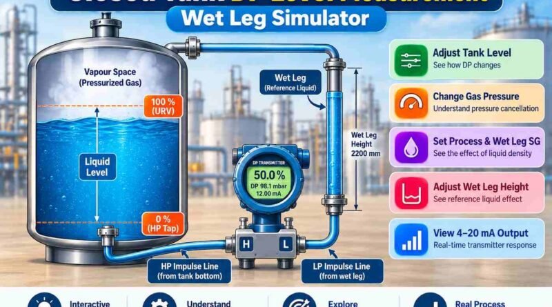 Closed Tank DP Level Measurement – Wet Leg Simulator