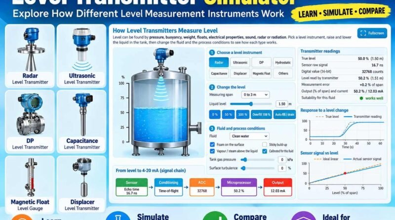Level Transmitter Simulator – Interactive Level Measurement